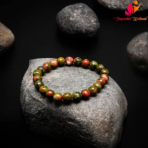 Miniatura 5 de Juego de collar de orgonita y pulsera de unakita. Colgante de cristal curativo natural para protección Joyas de piedra para hombres y mujeres