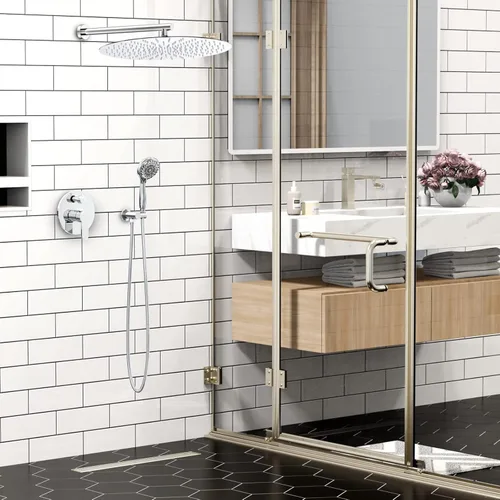 Miniatura 7 de SR SUN RISE Grifo de ducha – Sistema de cabezal de ducha multifuncional de alta presión de 16 pulgadas con accesorios de cabezal de ducha de mano