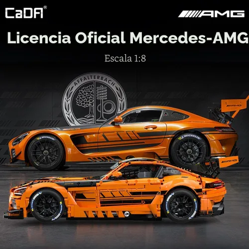 Miniatura 3 de CaDA Master C64008W Mercedes-AMG GT3 - Juego de construcción a escala 1:8 – 5466 piezas con licencia oficial de Supercar, kit de bloques