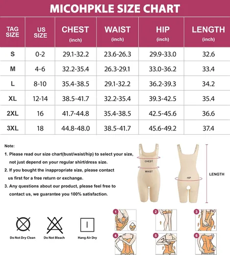 Miniatura 6 de MICOHPKLE Body Shaper de cuerpo completo para mujer, entrenador de cintura con control de barriga, busto abierto, muslo y levantador de glúteos