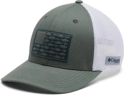 Miniatura 18 de Columbia Gorra unisex de malla con bandera de pez PFG para adultos, corona baja
