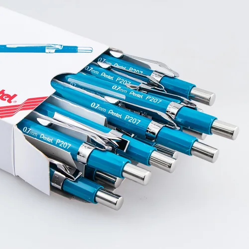Miniatura 2 de Pentel Sharp - Portaminas, mina de 0.7 mm, cuerpo azul - Caja de 12 (P207C)