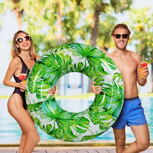 Miniatura 3 de Flotadores de piscina para adultos, tubo de natación, anillo de natación para adultos, flotador de piscina para adultos con dos asas, anillo