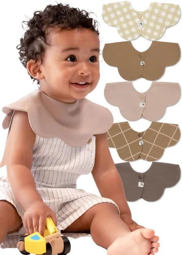 Miniatura 29 de Konny Baby Bib 3/5/7-Pack Set, 360 ° Rotate, Soft and Absorbent Drooling for Toddler Boys Girls Baby Essentials