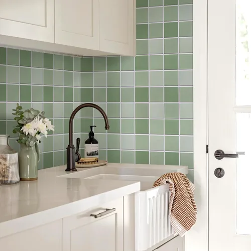 Miniatura 9 de Commomy 10 azulejos 3D mate para despegar y pegar de 11.8 x 11.8 pulgadas, ultraligero de PVC, cuadrado, despegar y pegar para cocina, azulejos