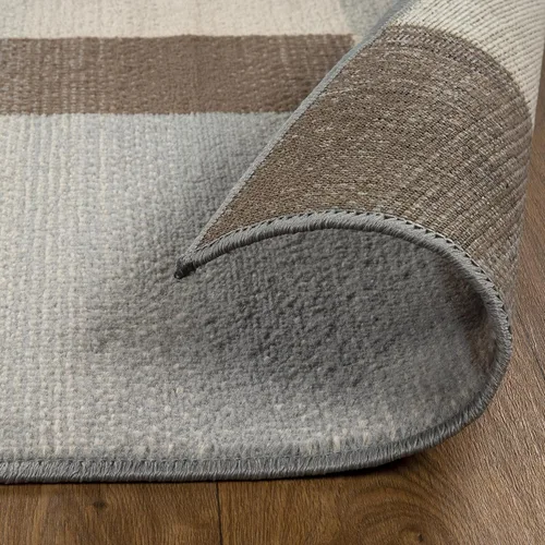 Miniatura 5 de Superior alfombra de área de la colección diseñador Clifton, 8 mm de altura de apilado, con respaldo de yute, diseño geométrico contemporáneo, Beige