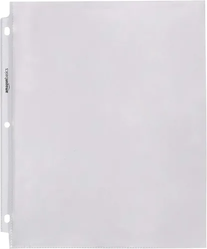 Miniatura 2 de Amazon Basics Protectores de hojas resistentes para almacenamiento de páginas, transparentes, paquete de 100