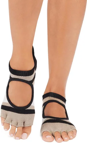 Miniatura 3 de Toesox Bellarina - Paquete múltiple de calcetines antideslizantes con agarre para pilates, barra, yoga, ballet, negro, carbón, Echo
