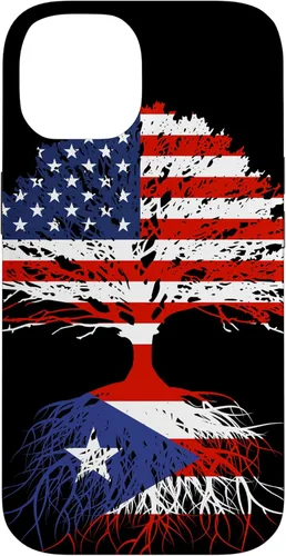 Funda para iPhone 14 Puerto Rico Boricuas Roots Puerto Rico con bandera estadounidense