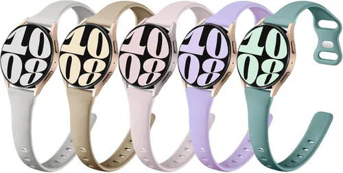 Miniatura 11 de Paquete de 5 correas delgadas compatibles con Samsung Galaxy Watch 4 5 6 Band 1.575 in 1.732 in, Galaxy Watch 5 Pro/Watch 4 6 Classic, correa