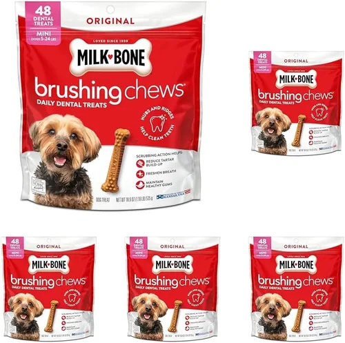 Miniatura 19 de Milk-Bone Original Masticables para Cepillar, 35 Golosinas Dentales Diarias para Perros de Tamaño Pequeño/Mediano, Acción de Frotamiento Ayuda a