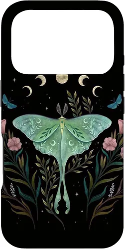 Miniatura 29 de Funda estética Witchy Luna Moth Flower Floral Moon Phases para iPhone 13