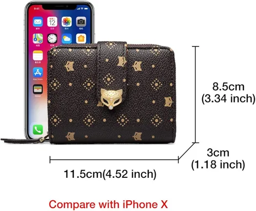 Miniatura 2 de FOXER Carteras pequeñas para mujer monederos con cremallera para tarjetas de crédito Classic