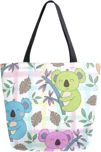 Miniatura 10 de SUABO Bolsa de asas de cocina reutilizable para comestibles, bolsa de compras de lona para exteriores Cactus