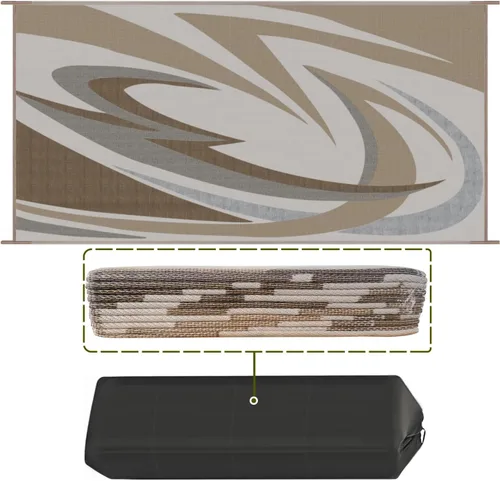 Miniatura 13 de EEZ RV Products - Esteras reversibles resistentes para exteriores de 9'x12' para RVing/Boondocking