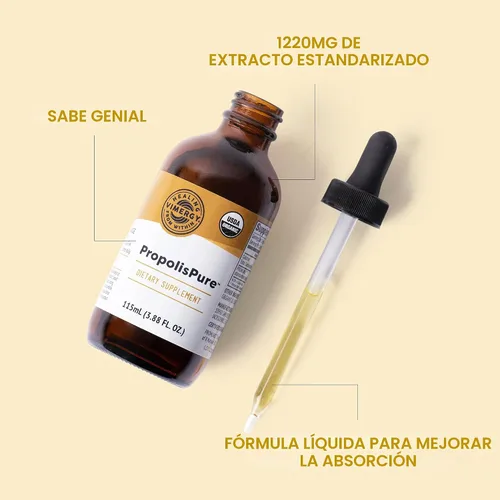 Miniatura 3 de Vimergy PropolisPure® – Apoya la salud inmune y respiratoria* – Beneficios para la salud bucal* – Certificado orgánico USDA, Kosher, apto