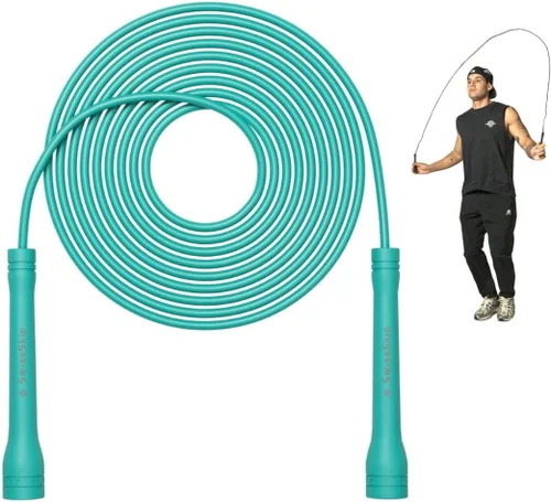 Miniatura 13 de Swissskip Dayan Kolev - Cuerda de saltar de PVC de 0.197 in, ideal para principiantes y atletas avanzados, diseñada para fitness, cardio, boxeo