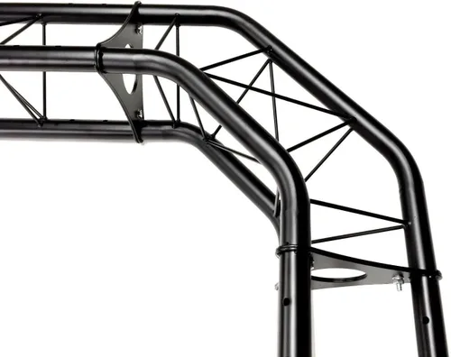 Miniatura 3 de Kit de arco negro Truss de 8.3 pies de altura, sistema de iluminación portátil para DJ, arco de metal. Capacidad de hasta 660 libras. Configuración