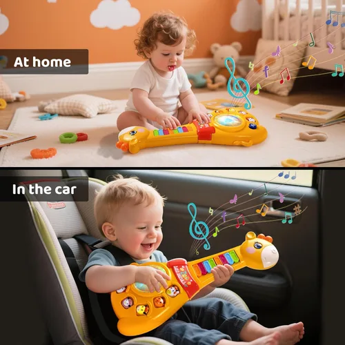 Miniatura 4 de Marstone Juguetes para niños de 1 y 2 años, niño y niña, regalo de cumpleaños: juguetes musicales de guitarra y piano para bebés de 12 a 18 meses