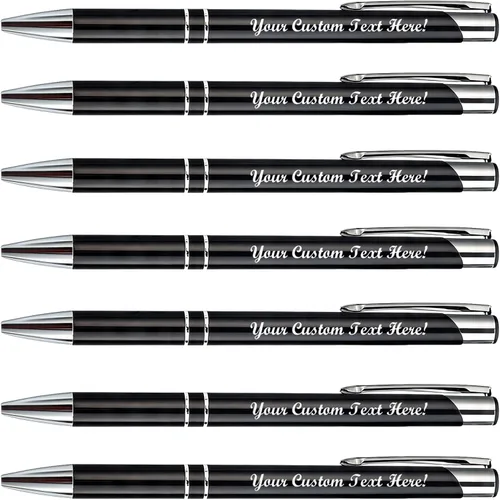 Miniatura 12 de Bolígrafo personalizado de tinta negra para eventos, ferias comerciales, paquete de 50 Verde