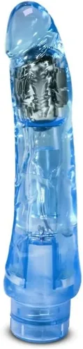 Miniatura 5 de Blush Naturally Yours Mambo Vibe - Consolador vibrador curvo de 9 pulgadas, realista, suave pero firme, juego de punto dulce vaginal, polla Azul