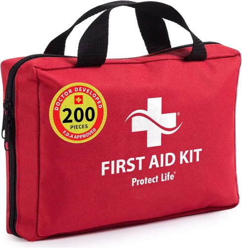 Miniatura 14 de Protect Life Kit de primeros auxilios para el hogar y la empresa, 250 piezas - Kit médico de emergencia para acampar y senderismo