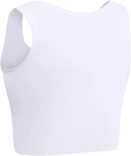 Miniatura 2 de XUJI - Camiseta compresora sin mangas de algodón transpirable para mujer, con banda elástica y colores (M-6XL)