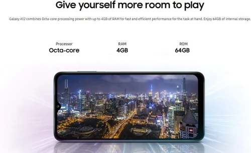 Miniatura 7 de Samsung Galaxy A12 (32GB, 3GB) 6.5" HD+, cámara cuádruple, batería de 5000mAh, global 4G Volte AT&T desbloqueado (T-Mobile, Verizon, Metro) A125U