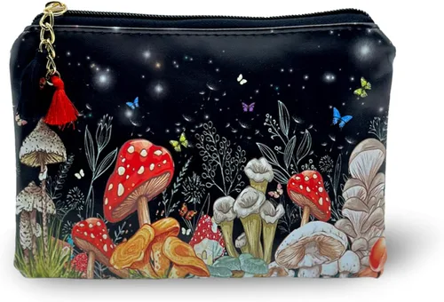 Miniatura 21 de Bonita bolsa pequeña de cosméticos, mini bolsa de maquillaje para mujeres y niñas, bolsa pequeña de aseo de viaje de cuero PU, organizador
