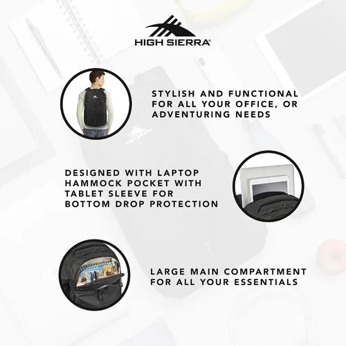 Miniatura 5 de High Sierra Swerve Pro unisex, Negro, Tamaño único