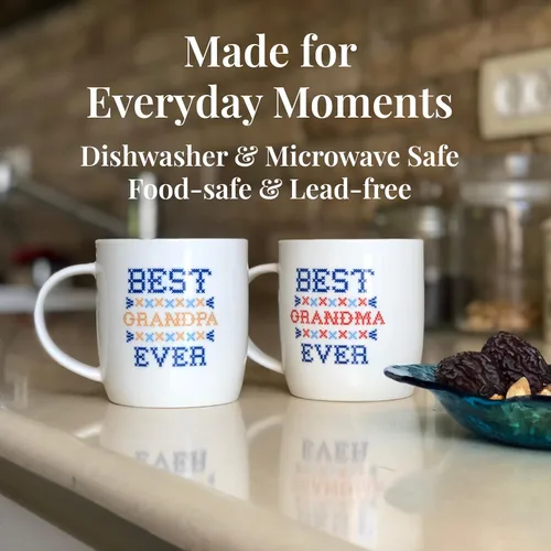 Miniatura 4 de Triple Gifffted Worlds Best Grandparents - Tazas de café para abuela y abuelo, ideas de regalos de nietos, nietos, nuevo anuncio de abuelos por