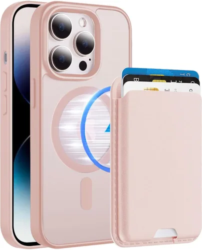 Miniatura 46 de Funda magnética para iPhone 12 Pro Max, cartera magnética desmontable con soporte para tarjetas, [compatible con MagSafe] grado militar, a prueba