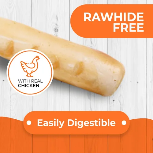 Miniatura 2 de Canine Naturals Receta de pollo masticable, golosinas para perros sin cuero crudo, hechas de pollo criado en Estados Unidos, totalmente natural