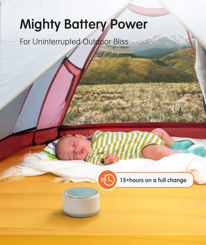 Miniatura 4 de FamiSym Máquina de Ruido Blanco para Bebé para Dormir con Luz Nocturna – 34 Sonidos Relajantes, Máquina de Ruido Blanco Recargable para Niños