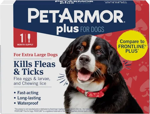 Miniatura 14 de PetArmor Además de prevención de pulgas y garrapatas para perros, tratamiento de pulgas y garrapatas para perros grandes, 1 dosis, tópico