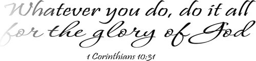 Miniatura 15 de 1 Corinthians 10:31 - Arte de pared Whatever You Do, Do It All for The Glory of God inspirador con cita bíblica