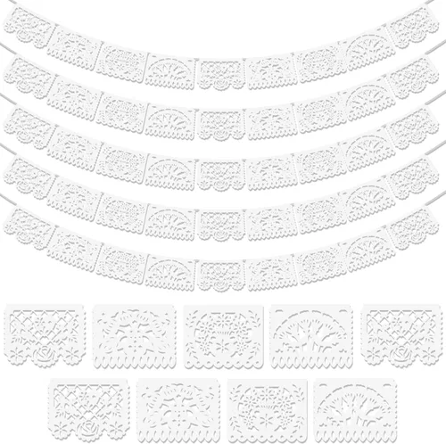 Miniatura 8 de Asoulin 5 pancartas de fiesta mexicana, decoración de fiesta del Cinco de Mayo, decoración de fiesta temática mexicana, pancarta de 5 de mayo, papel