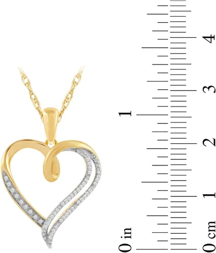 Miniatura 4 de Tienda Essentials Sterling Silver Diamond Heart Pendant Necklace (previously Tienda Collection)