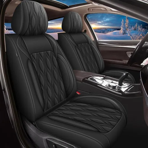 DISUTOGO Fundas para Asientos de Coche Compatibles con Toyota 4Runner 2003-2024 2025 2026: Fundas para Asientos Delanteros Impermeables de Piel