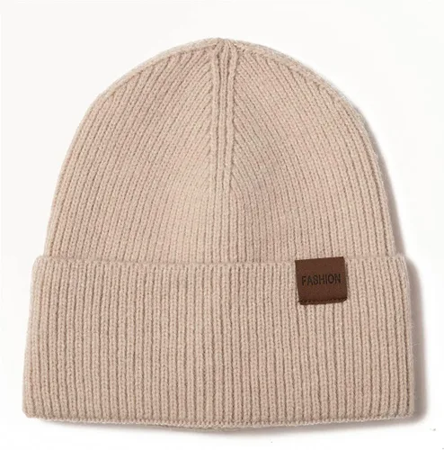 Miniatura 6 de Lucky Leaf Gorro unisex de punto cálido y holgado con diseño de calavera, con borde enrollable, acogedor, para correr, para hombre
