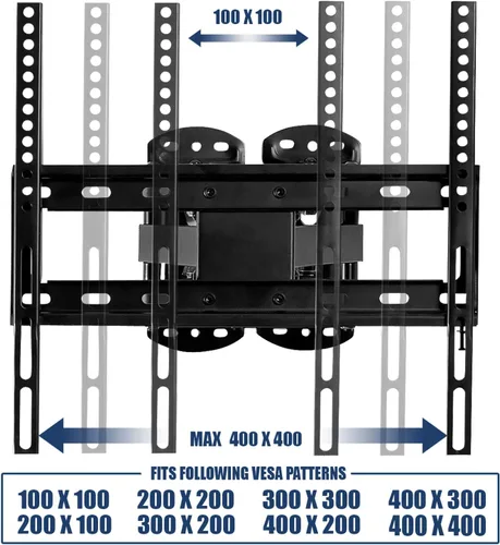 Miniatura 6 de Mount-It! Soporte de pared para TV esquinero – Soporte de pared giratorio de movimiento completo diseñado para instalaciones de esquina, patrón VESA