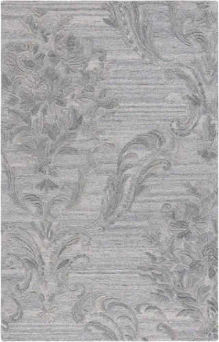 Miniatura 3 de SAFAVIEH Jardin Collection - Alfombra de área de 5 x 8 pies, gris, lana hecha a mano, ideal para zonas de alto tráfico en sala de estar, dormitorio