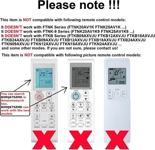 Miniatura 3 de Mando a distancia de repuesto para DAIKIN AC Aire acondicionado Control remoto FTX09NMVJU FTX12NMVJU FTX15NMVJU FTX18NMVJU FTX24NMVJU FTXN09NMVJU