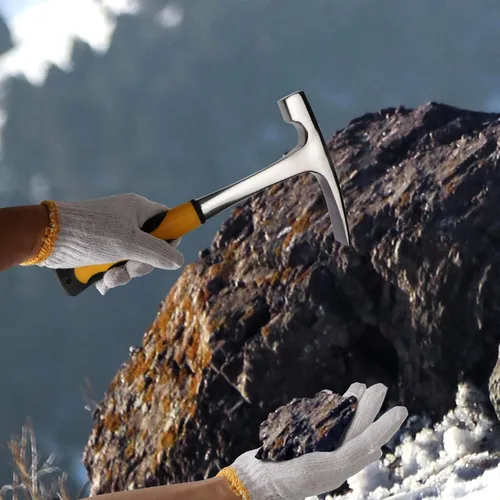 Miniatura 6 de KEILEOHO Paquete de 2 martillos de ladrillo forjado de 32 onzas, martillo de cabeza plana para geólogo, martillos de geólogo de acero, martillos