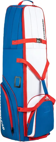 MANUEKLEAR - Bolsas de golf de viaje de nailon 1680D para aerolíneas con ruedas, bolsas de viaje de golf para aerolíneas con parte superior