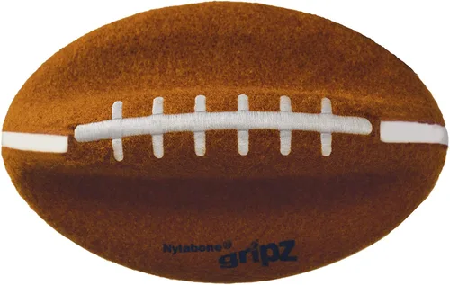 Nylabone Power Play - Juguete de fieltro de fieltro Gripz Fetch, bola chirriante, juguete masticable para perros, mediano (1 unidad)