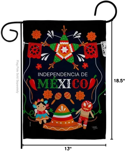 Miniatura 5 de Nacionalidad Independencia De México Bandera de Jardín Nación Regional Internacional Mundo País Área Particular Pequeña Decoración Regalo Patio Casa