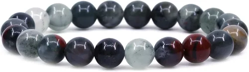 Miniatura 9 de Amandastone Pulsera elástica de cuentas redondas de 0.315 in con piedras preciosas naturales de 7 pulgadas