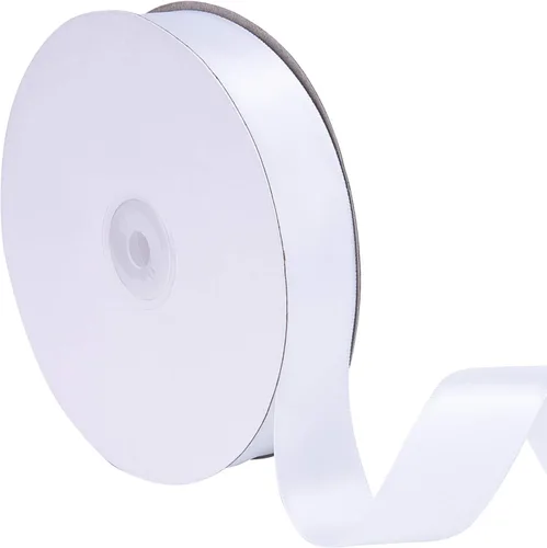 Miniatura 12 de Cinta de satén de doble cara de 1 pulgada de 50 yardas para decoración de fiestas, accesorios para el cabello, costura, envoltura de regalos (negro)