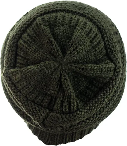 Miniatura 140 de C.C Trendy Warm Chunky Soft Stretch Cable Knit Beanie